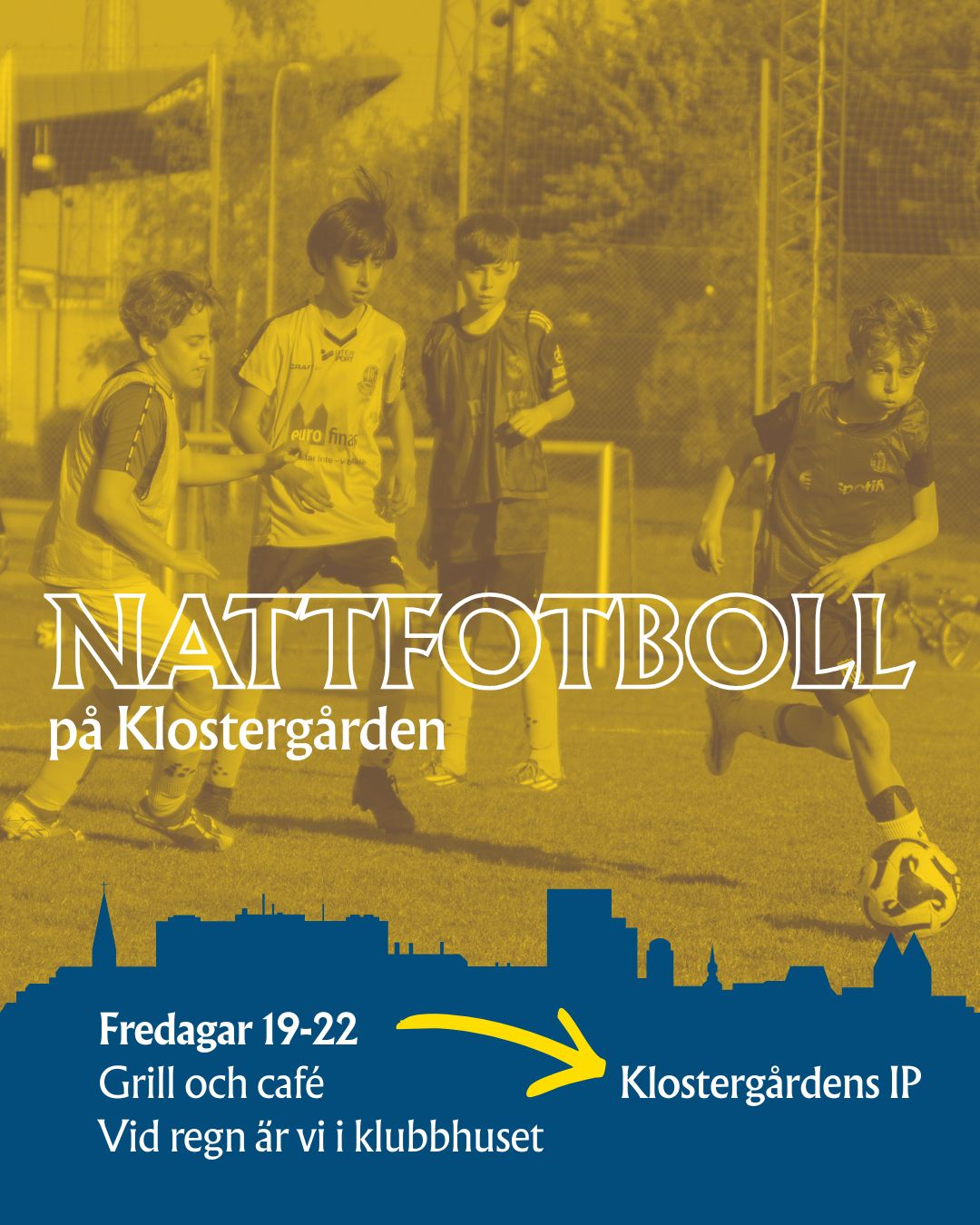 Nattfotboll på Klostergården varje fredag 19-22